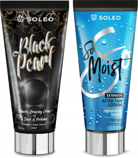 Soleo Black Pearl 150ml Strong Tanning Bronzer + After Sun Lotion