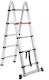 Kevard Teleskopische Leiter Aluminium Stufen mit maximaler Höhe 2.6m