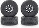 Protonrc Plastic Wheels Rubber Tires Rim 12mm Hex Pre Glued for Arrma 1/16 Mojave Grom RC Vehicles Spare Parts