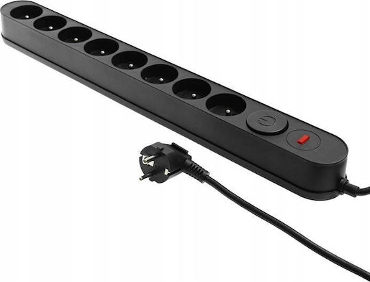 Plastrol Power Strip Safety 8 Sockets with Switch and Cable 5m Gray
