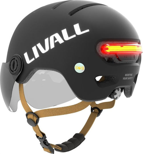 Livall Κράνος για Ηλεκτρικό Scooter σε Μαύρο Χρώμα L23-L-BLK