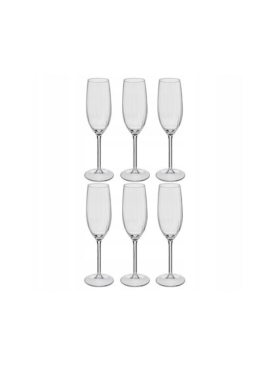 Secret de Gourmet Set of Glasses Champagne made of Glass Stemmed 210ml 6pcs