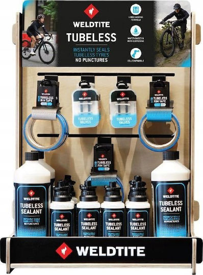 Weldtite Display Weldtite Tubeless Stand + Комплект Продукти Tubeless Pack 34 Продукта 00018+00054 New