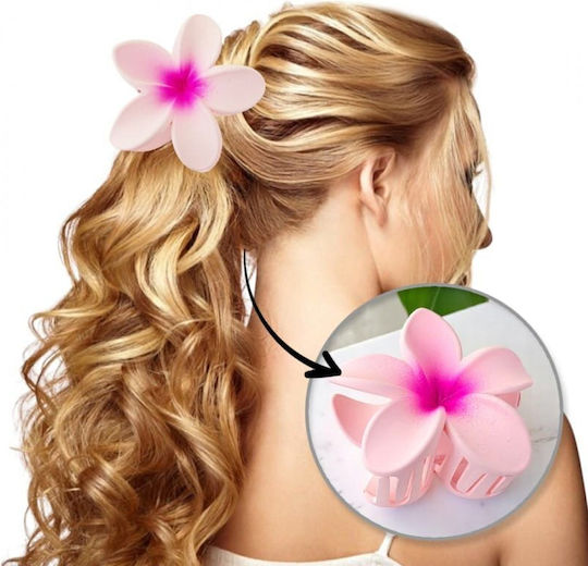 Xl Flower Ombre Hair Clip Matte Pink 7.5 X 7.5cm Sp382