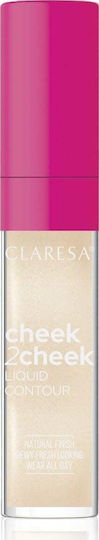 Claresa Claresa Cheek2cheek Flüssiges Textmarker Highlighter 01 Kristall Hell 7g