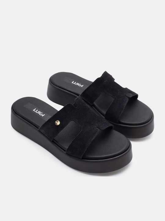 Luigi Sandale Casual Damă Flatforme Negru