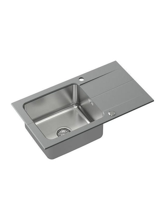 Steiner Ένθετος Νεροχύτης Inox με Μπαταρία Μ78xΠ44cm Γκρι