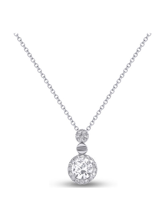 Ortaxidis Rosette from White gold 14K with Zircon