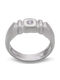 Savvas Design Ring with Zircon made of White gold 14K