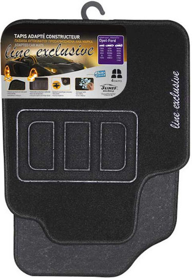 Set Car Mats Carpet Black Models Ford-Opel 2 Pieces