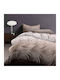 Pucioasa Duvet Cover Set Double with 4 Pillowcases & 1 Sheet 200x220 Dark Beige