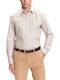 Regular-fit Long-sleeved Cotton Shirt Beige