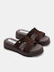Sandale Casual Damă de Piele Flatforme Maro