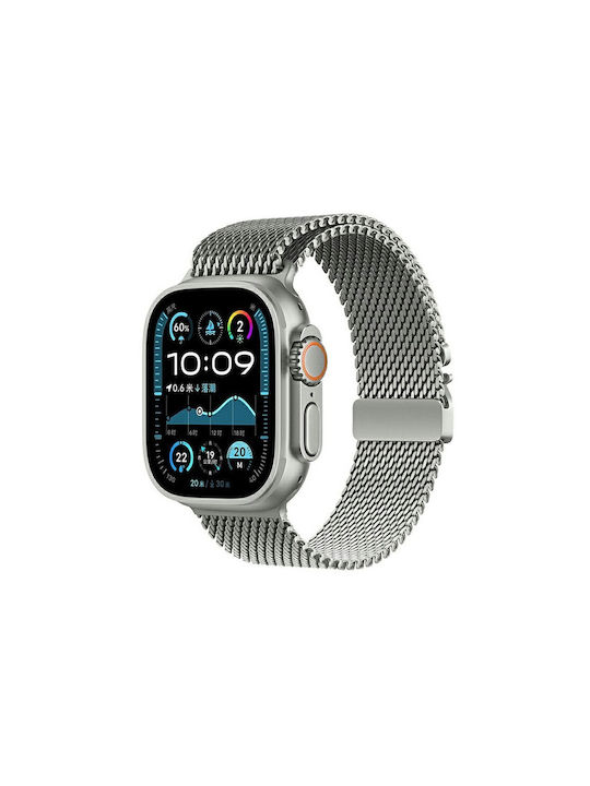 Kalebol Strap Stainless Steel Silver (Apple Watch 10, Ultra 2, Ultra, 9, 8, 7)