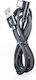 Angle (90°) USB 2.0 Cable USB-C male - USB-A Black 1m