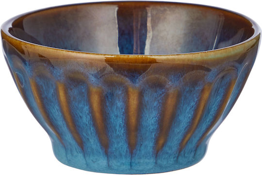 Butlers Bergamo Serving Bowl Round Enamel Blue with Diameter 9cm