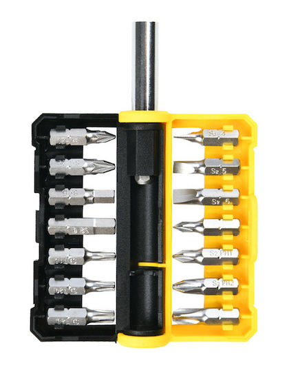 Deli Satz Schraubendreher-Bits Dl251201 Magnetische Adapter 15Stücke Dl251201