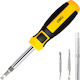 Deli Screwdriver with 4 Magnetic Interchangeable Tips
