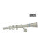 Zogometal Μεταλλικό Κουρτινόξυλο Cp4110 Μονό Φ25mm 240εκ. Γκρι - Γαλάζιο