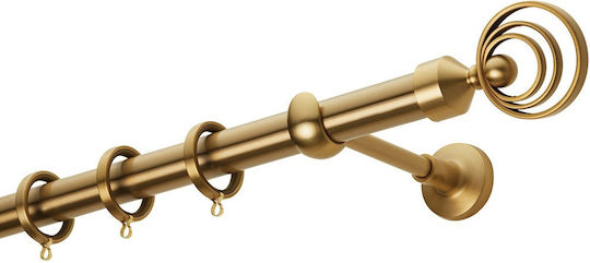 Zogometal Metallic Curtain Pole E0480 Single Φ25mm 200cm Matte Grey