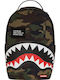Sprayground Shark Central Camo Σχολική Τσάντα Πλάτης Γυμνασίου - Λυκείου με Θήκη για Παγούρι Central Camo 29 x 15 x 45εκ