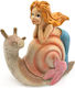 Epigasos Aquarium Decoration Mermaid Snail 11.5*6*H11cm