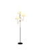 HomCom Floor Lamp H165cm. with Socket for Bulb E27 Gold
