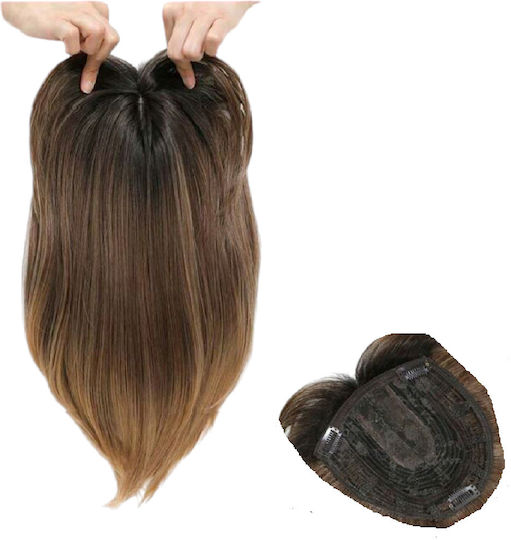 Erweiterung mit Clip in Kastanie Farbe 30.48cm Topper Toupet