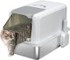 Pawhut Sand Cat Toilet Closed with Filter White L40.5 x W60.5 x H41.5cm