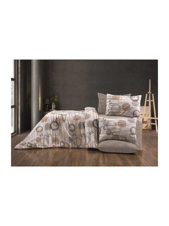 Dimcol Duvet Cover Single 160x240 Dioni 600 White-mocha