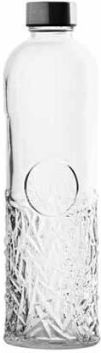 Homestyle Bottle Water Glass with Screw Cap Transparent 1000ml