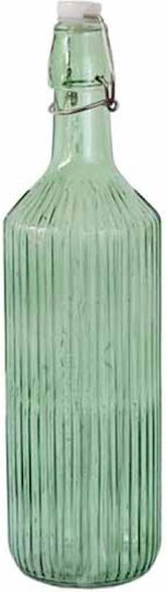 Homestyle Bottle Water Glass with Clip Green 1000ml