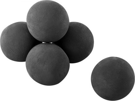 Vevor 12.5 Cm 6 Pcs Ceramic Fire Balls Round Fire Stones Reusable Lava Rocks