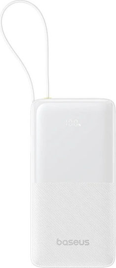 Baseus Bipow 2 Power Bank 10000mAh 20W with USB-A Port and USB-C Port White
