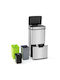Costway Recycling Waste Bin Made of Inox Steel with Sensor 72L Silver