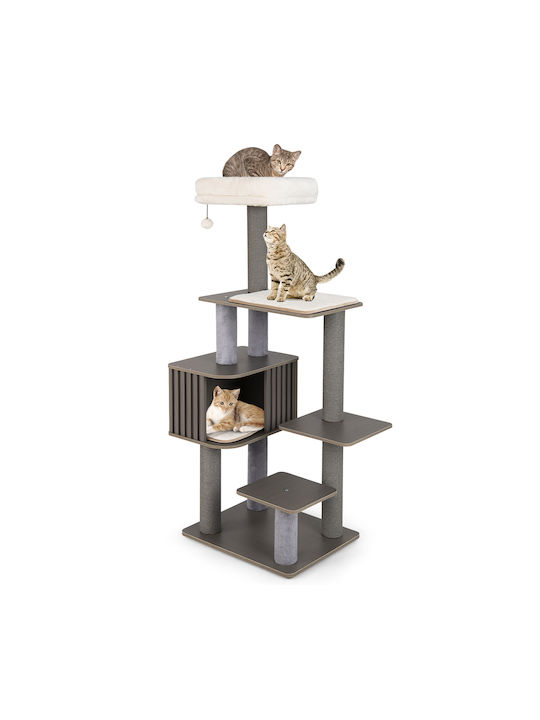 Costway Scratching Post Cat Trees Gray 6 levels