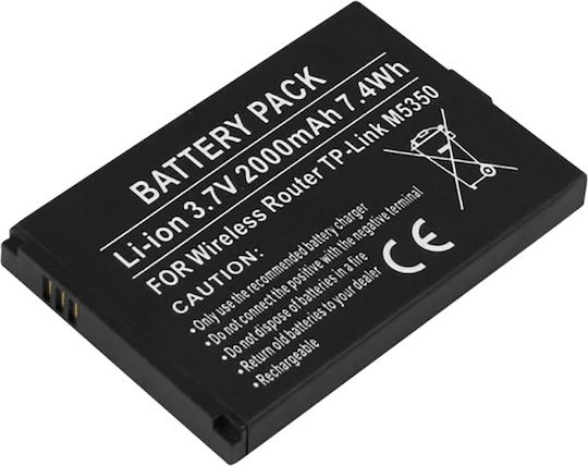 Avizar Battery Router Tp-link M5350 Li-ion 3.7v 2000mah 7.4wh Black