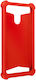 Universal Faux-Leather Shock Absorbing Case 4.7" 5.3" Smartphones – Red