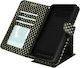 Universal Flip Cover Wallet Case + Mirror 3.8' 4.3' Smartphones – Black
