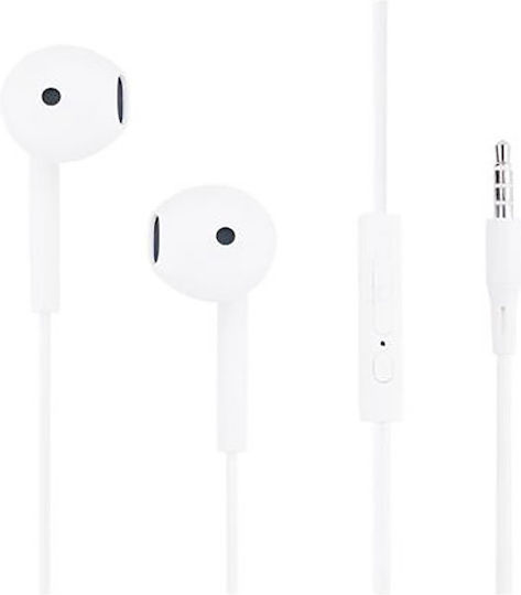 Grab 'n Go Wired Headphones 3.5mm Jack Built-in Microphone Remote Control White