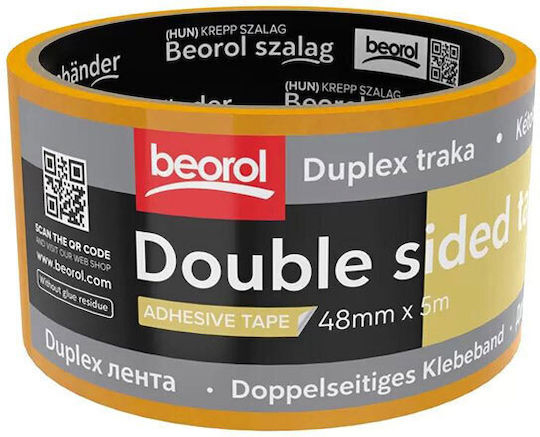 Beorol Self-Adhesive Double-Sided Tape 48mmx5m 1pcs Beorol Self-Adhesive Double-Sided Tape 48mmx5m 1pcs