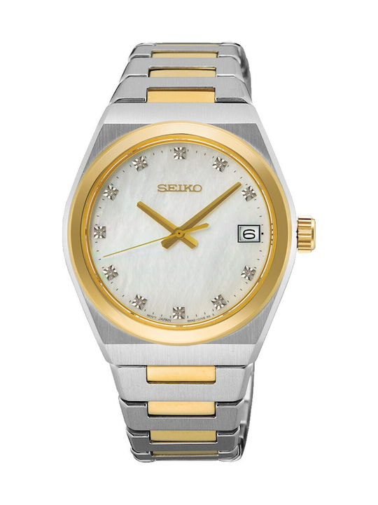 Seiko Classic Womens Watch Battery with Silver Metal Bracelet