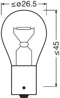 Set 2 Bulbs 12v P21w Original Blister Osram