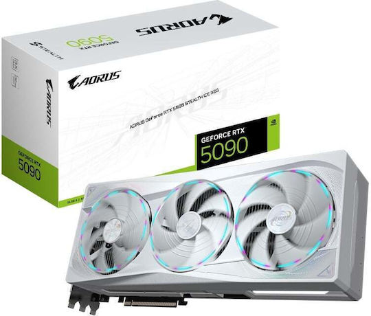 Gigabyte GeForce RTX 5090 32GB GDDR7 Aorus Stealth Ice Κάρτα Γραφικών