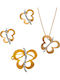 Gatsa Set with Necklace , Earrings & Ring from Gold 14K