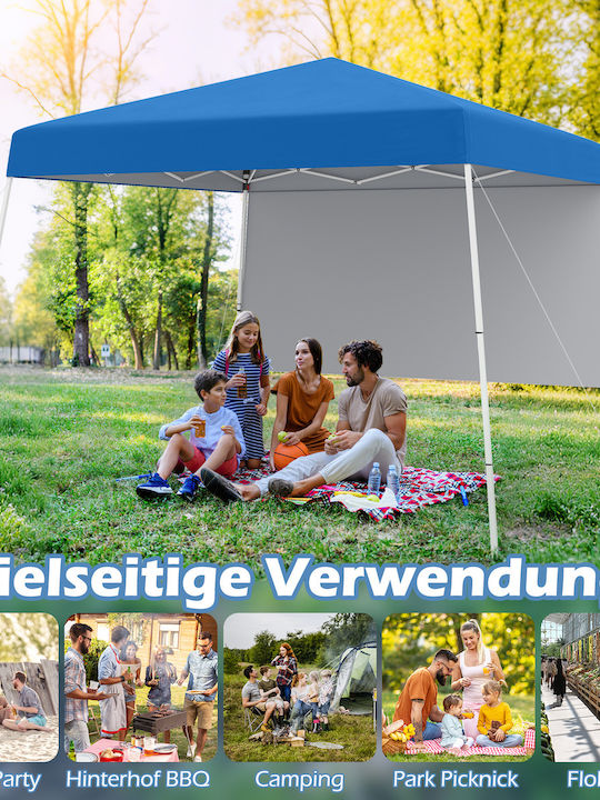 Costway Garden Freestanding Gazebo Light Blue 3x3cm