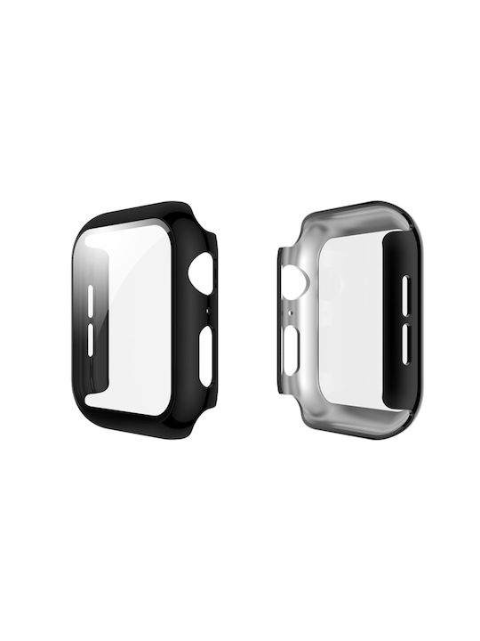 Eko Full Cover Căști Purtabile Apple Watch 38mm Protecție Ecran Din Sticlă Călită Transparent Negru