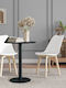 Round Table Kitchen Metallic Black 60x60x72cm