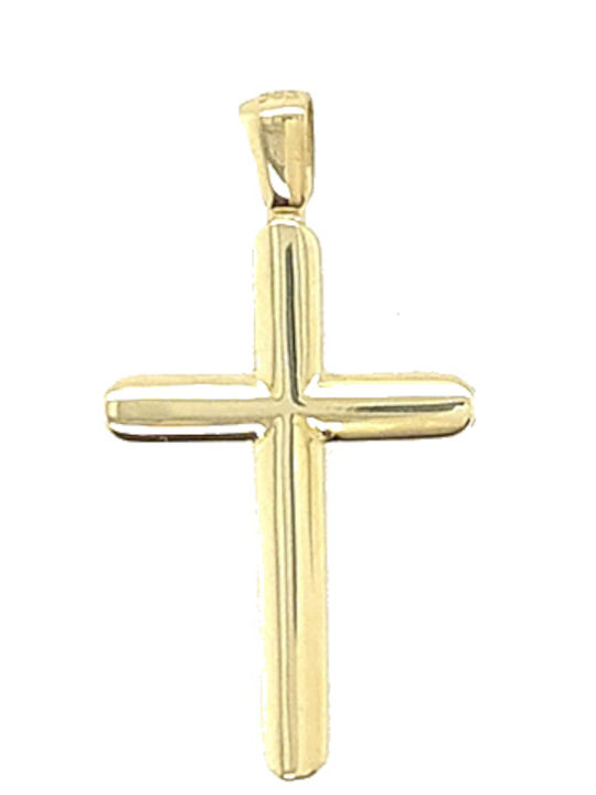 Dio Jewellery Lab Ανδρικός Σταυρός από Επιχρυσωμένο Ασήμι χωρίς Αλυσίδα