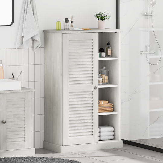 vidaXL Badezimmerschrank Wäscherei B68xT34xH110cm Weiß